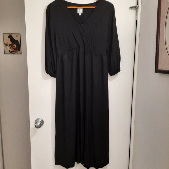 Gap Maternity Black Rayon Dress, Size S - Picture 1 of 6